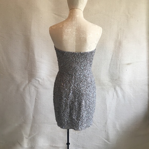 Parker 💋LAST CHANCE💋Glam Silver Grey Party Gown - Picture 4 of 7